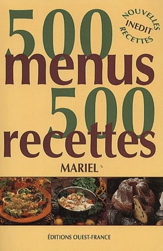 Couverture 500 menus, 500 recettes